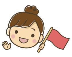 旗を振るむすびちゃん