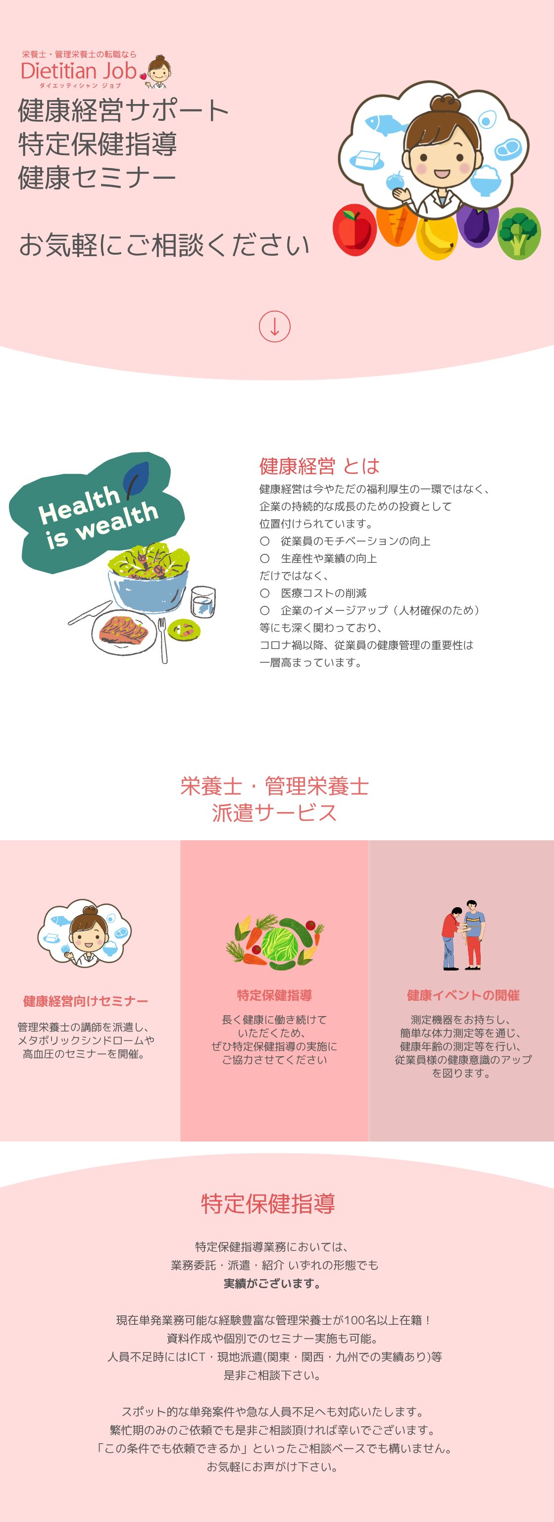 健康経営のサポートサービス